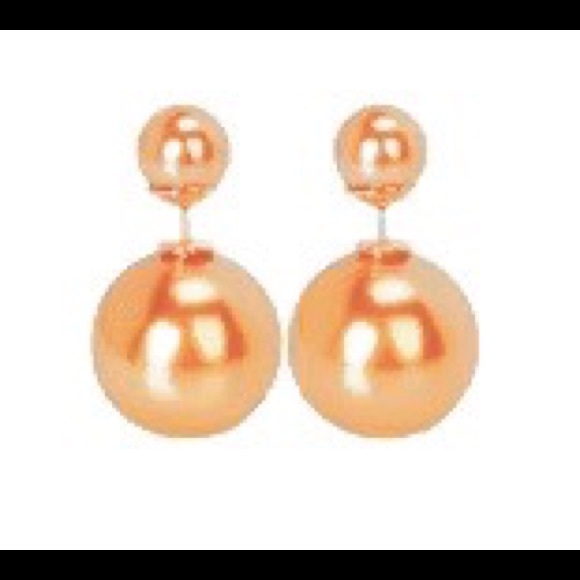 DOUBLE BALL POST EARRINGS - Picture 4 of 6